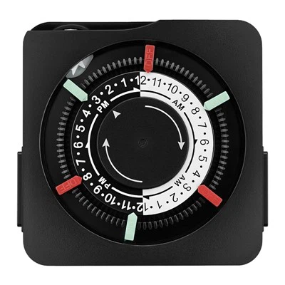 2 ग्राउंडेड आउटलेट इंडोर इलेक्ट्रिकल प्लग इन टाइमर के साथ टाइमरमैटिक मैकेनिकल टाइमर